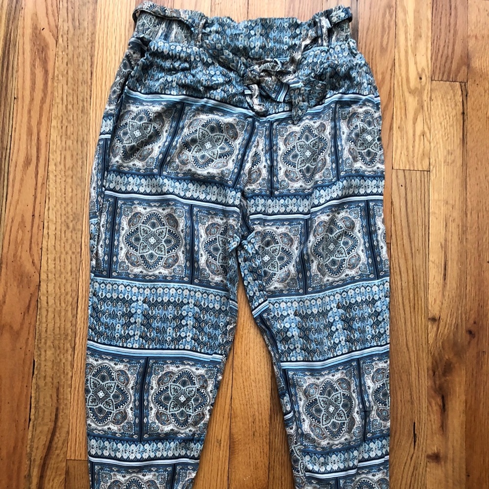 Diff color blue harem pants